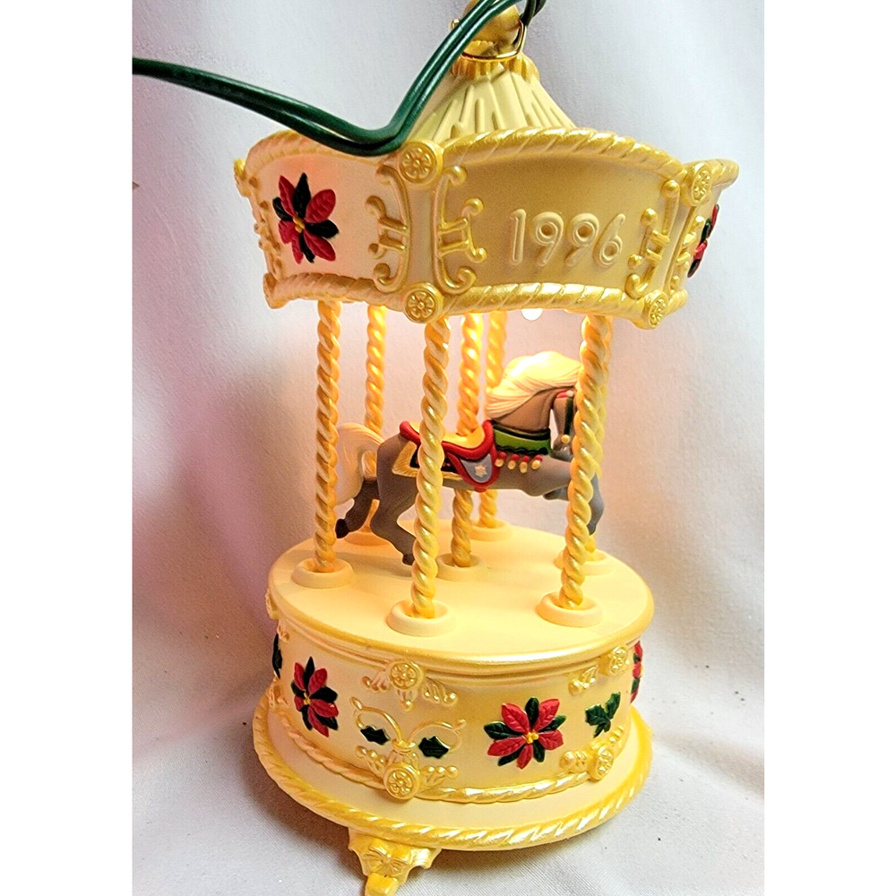 Christmas Tobin Fraley Holiday Carousel Hallmark Ornament #3 Light & Music 1996